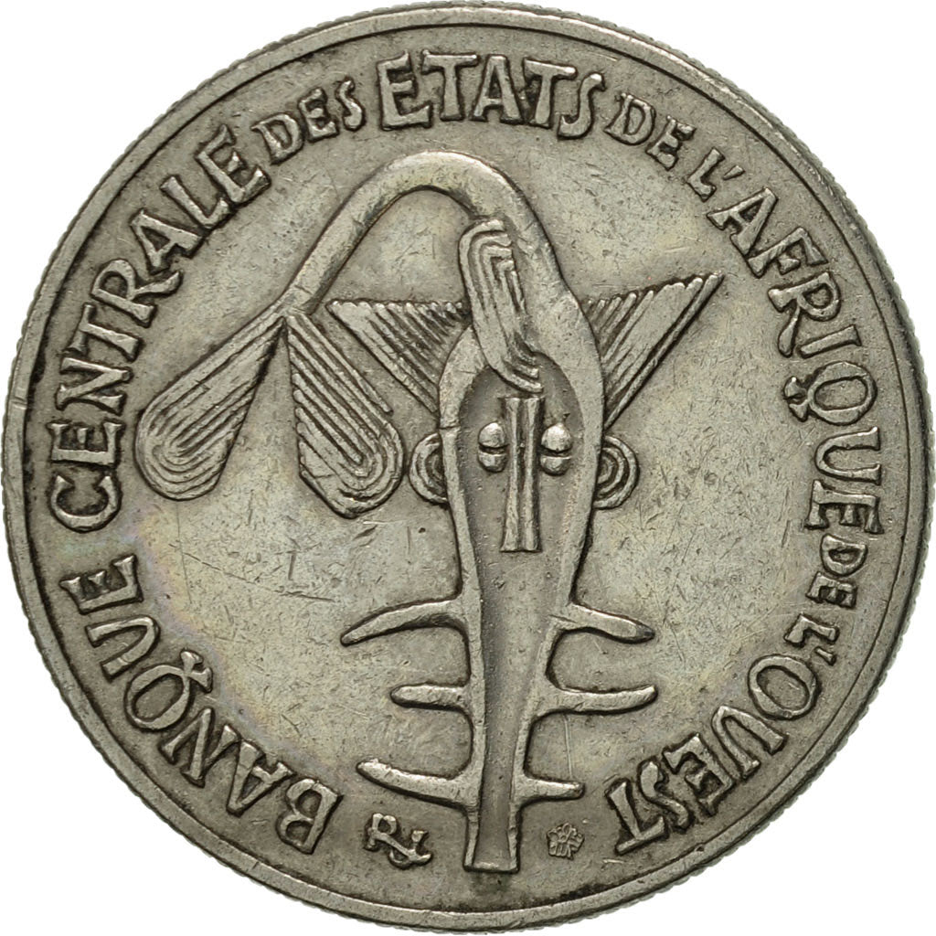Coin, West African States, 50 Francs, 1989, Paris, AU(50-53), Copper-nickel