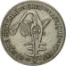 Coin, West African States, 50 Francs, 1989, Paris, AU(50-53), Copper-nickel