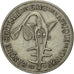 Coin, West African States, 50 Francs, 1989, Paris, AU(50-53), Copper-nickel