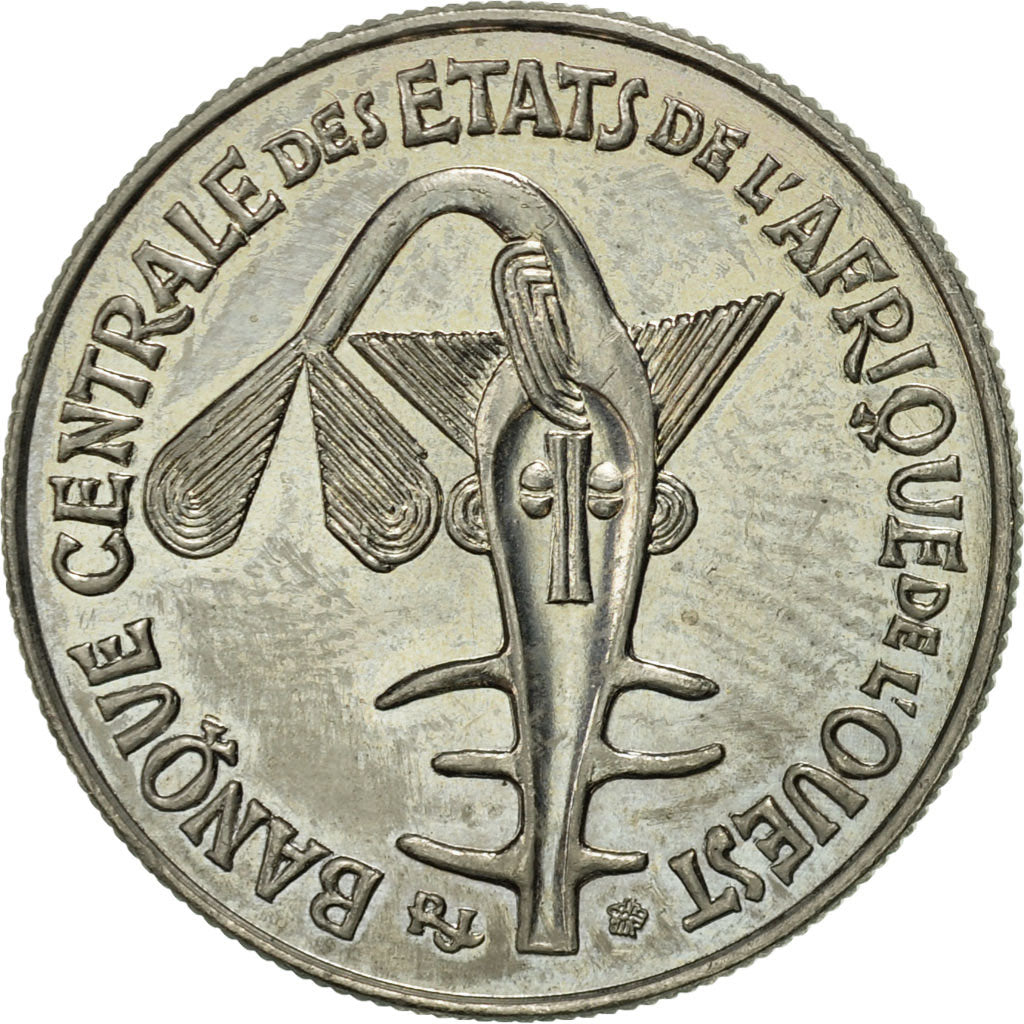 Coin, West African States, 50 Francs, 1997, Paris, AU(50-53), Copper-nickel