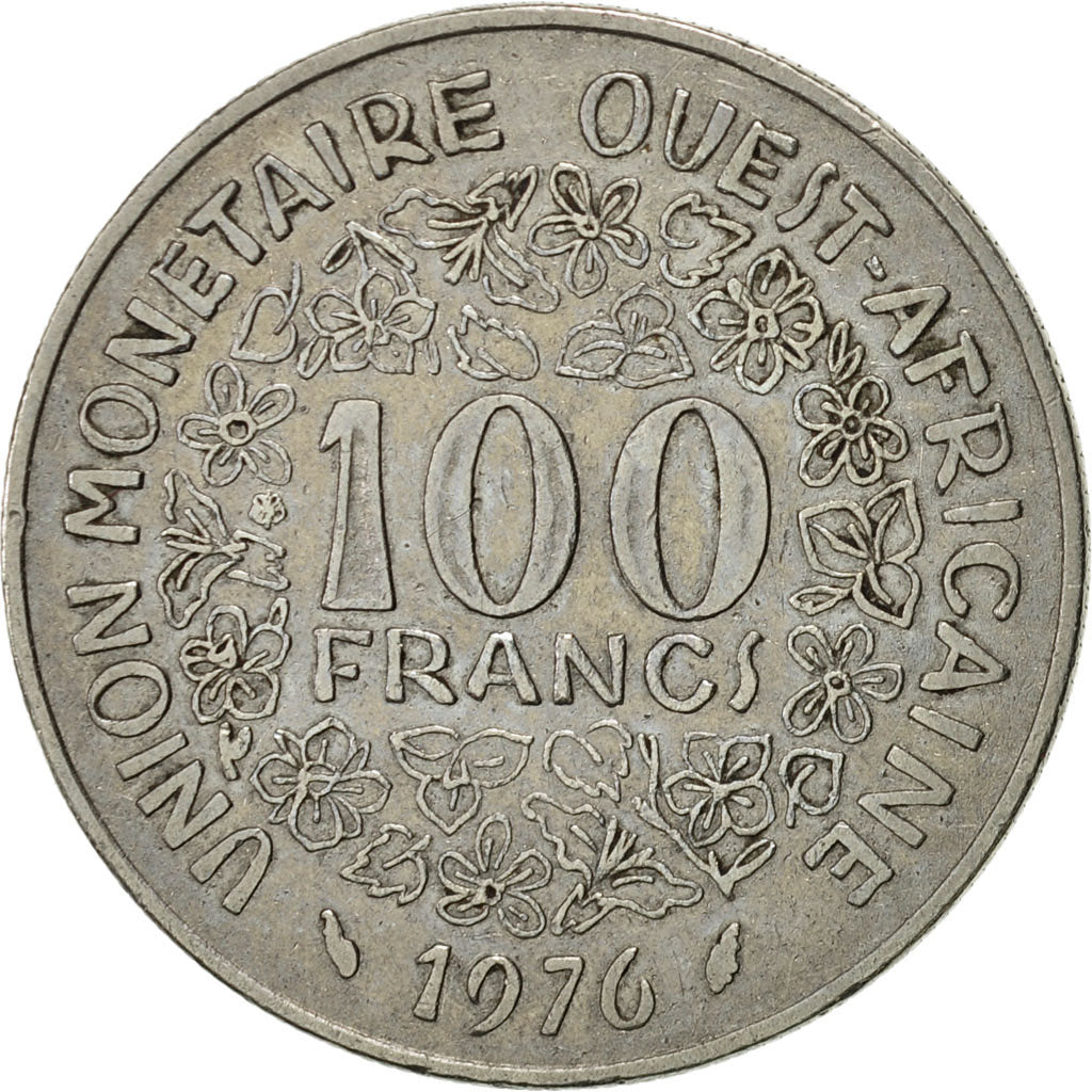 Coin, West African States, 100 Francs, 1976, Paris, AU(50-53), Nickel, KM:4