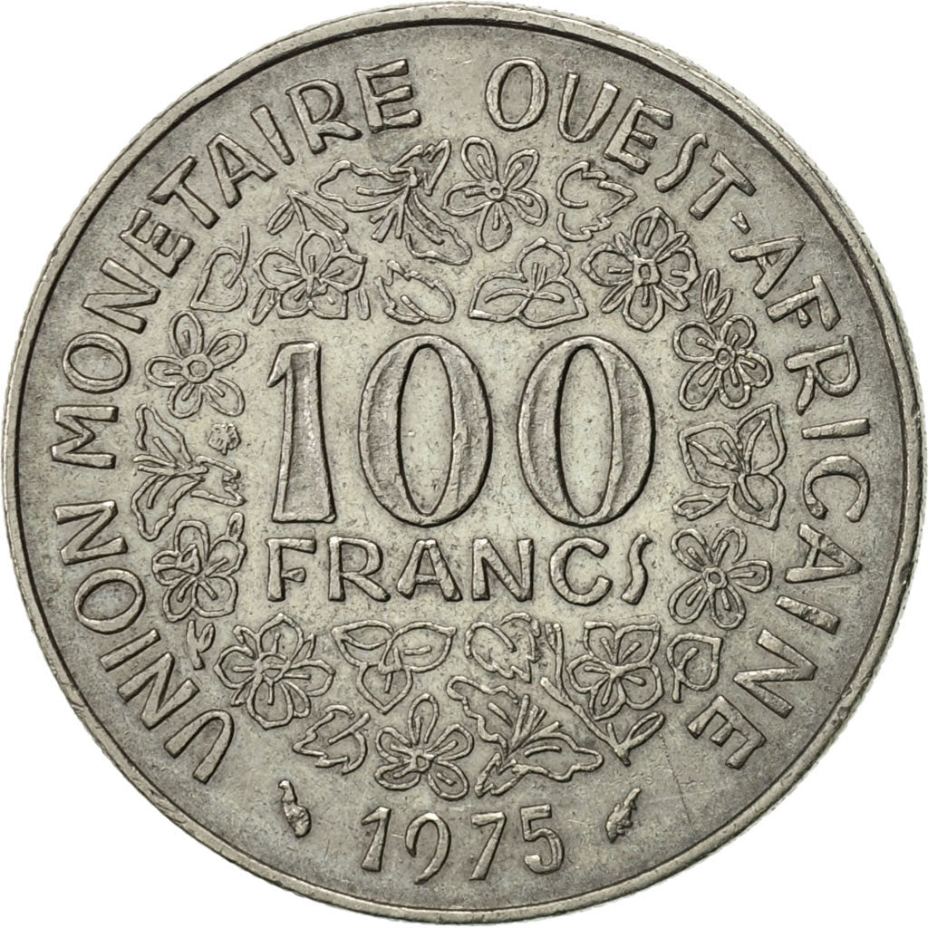 Coin, West African States, 100 Francs, 1975, Paris, AU(50-53), Nickel, KM:4