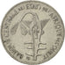 Moneda, Estados del África Occidental, 100 Francs, 1987, Paris, MBC+, Níquel