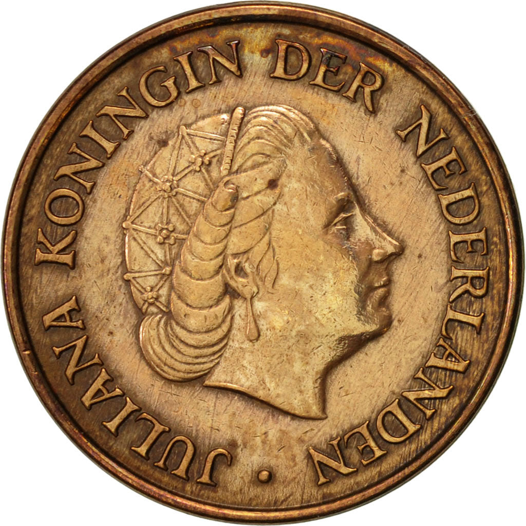 Coin, Netherlands, Juliana, 5 Cents, 1969, EF(40-45), Bronze, KM:181