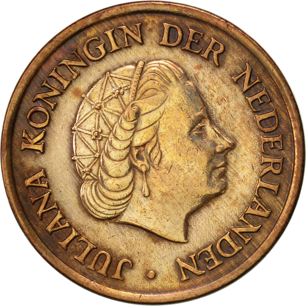 Coin, Netherlands, Juliana, 5 Cents, 1965, EF(40-45), Bronze, KM:181