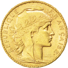 FRANCE, Marianne, 20 Francs, 1899, KM #847, AU(55-58), Gold, Gadoury #1064, 6.48