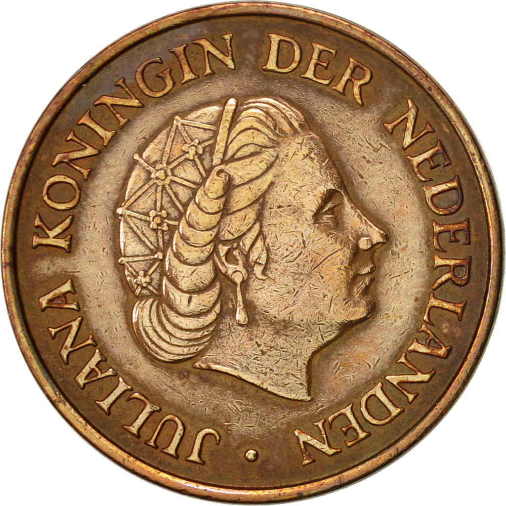Coin, Netherlands, Juliana, 5 Cents, 1970, EF(40-45), Bronze, KM:181