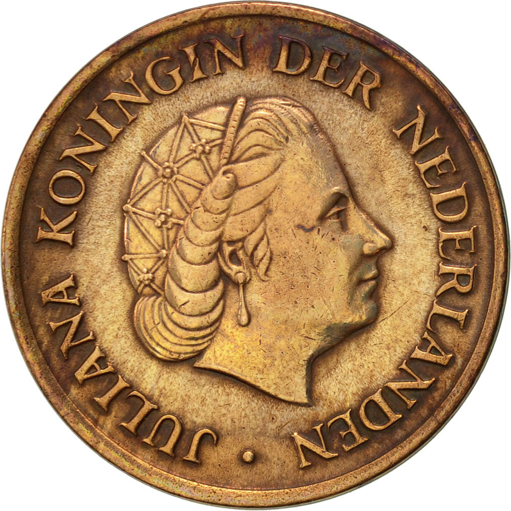 Coin, Netherlands, Juliana, 5 Cents, 1977, EF(40-45), Bronze, KM:181
