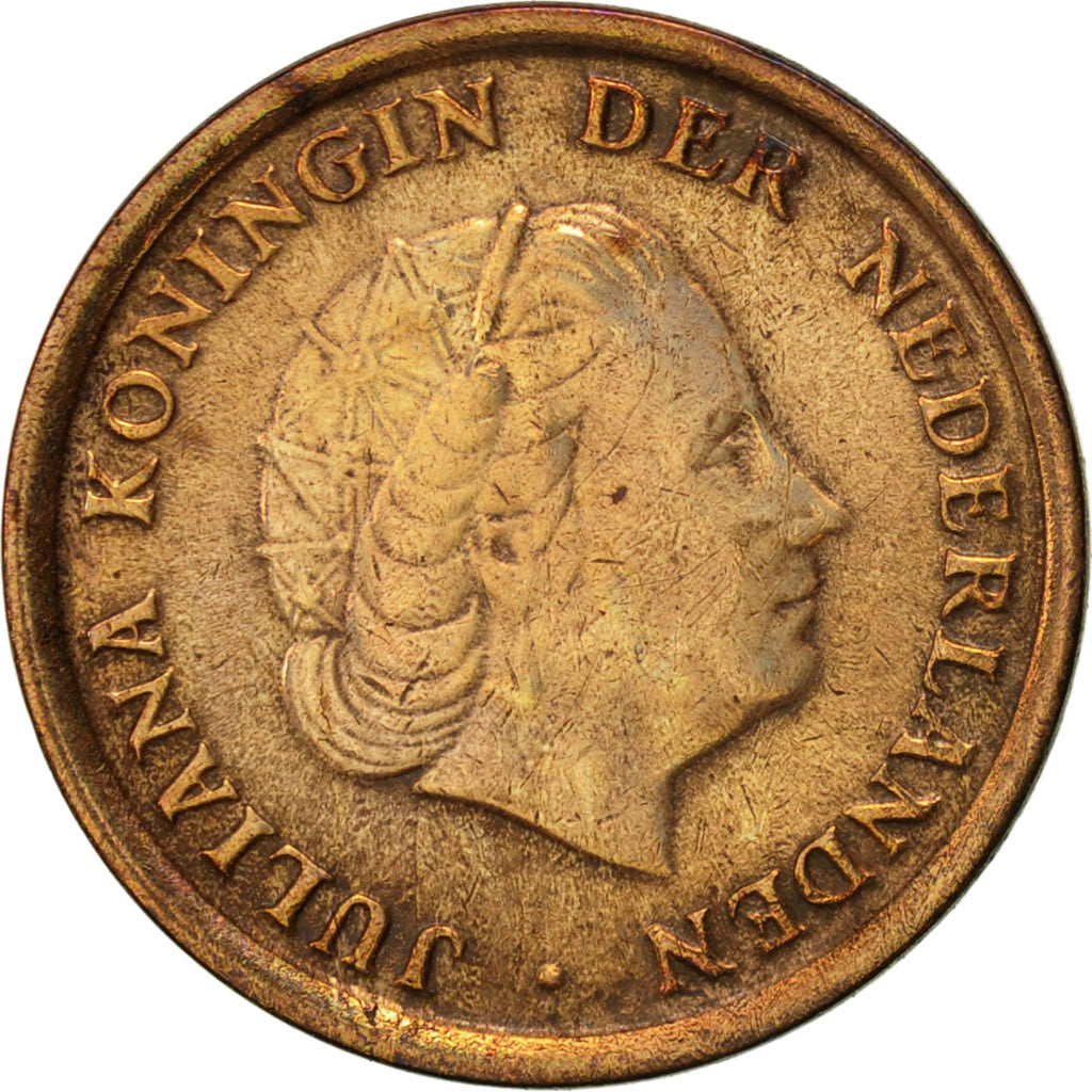 Coin, Netherlands, Juliana, Cent, 1954, EF(40-45), Bronze, KM:180