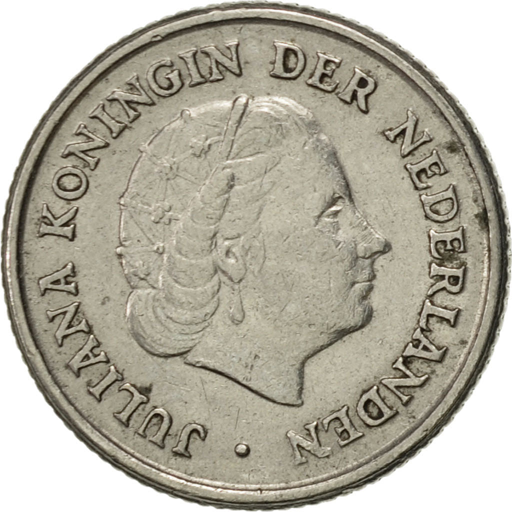 Coin, Netherlands, Juliana, 10 Cents, 1950, AU(55-58), Nickel, KM:182