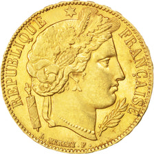 FRANCE, Cérès, 20 Francs, 1851, Paris, KM #762, AU(55-58), Gold, Gadoury #1059, 