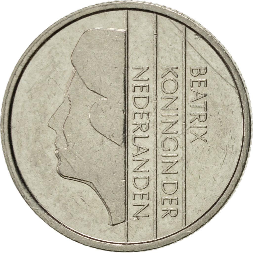 Münze, Niederlande, Beatrix, 10 Cents, 1987, VZ, Nickel, KM:203