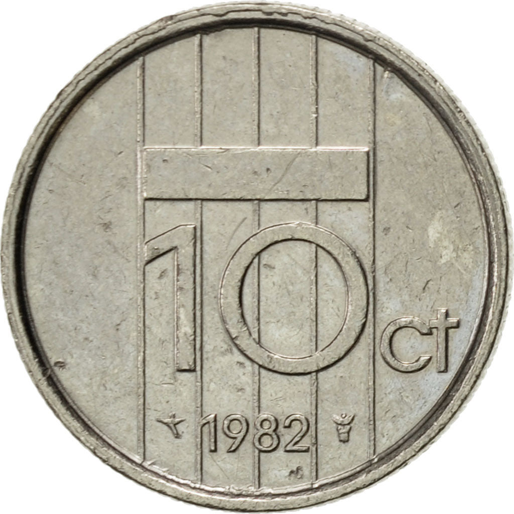 Paesi Bassi, Beatrix, 10 Cents, 1982, SPL-, Nichel, KM:203