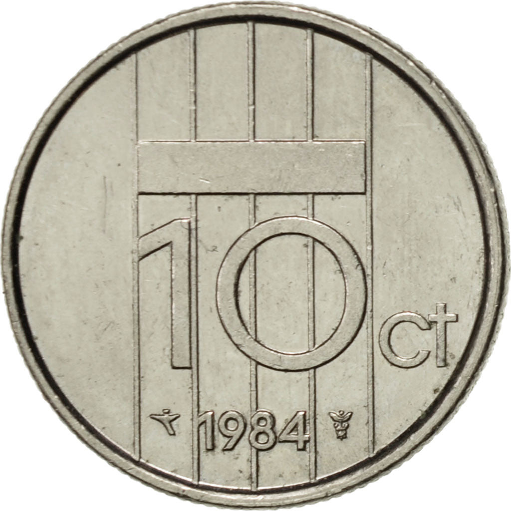 Münze, Niederlande, Beatrix, 10 Cents, 1984, VZ, Nickel, KM:203