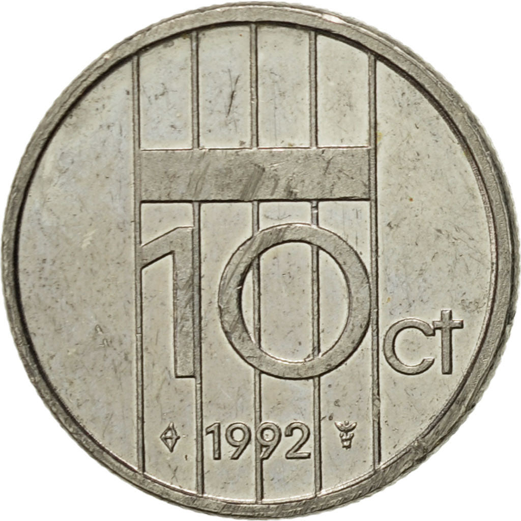 Monnaie, Pays-Bas, Beatrix, 10 Cents, 1992, SUP, Nickel, KM:203
