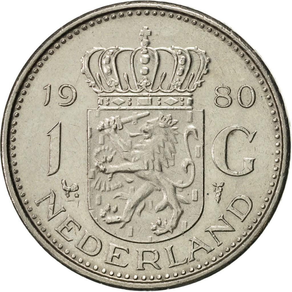 Moneta, Paesi Bassi, Juliana, Gulden, 1980, SPL-, Nichel, KM:184a