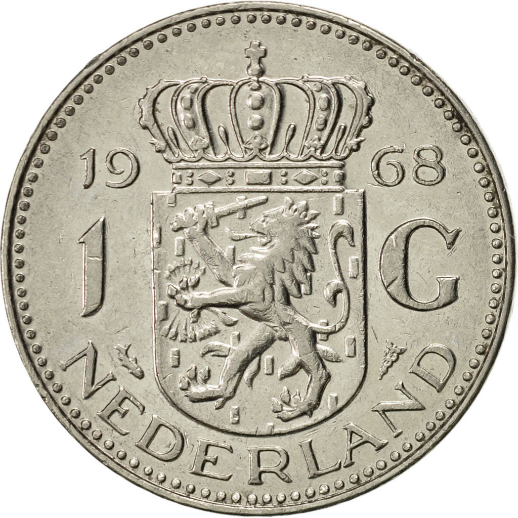 Monnaie, Pays-Bas, Juliana, Gulden, 1968, SUP, Nickel, KM:184a