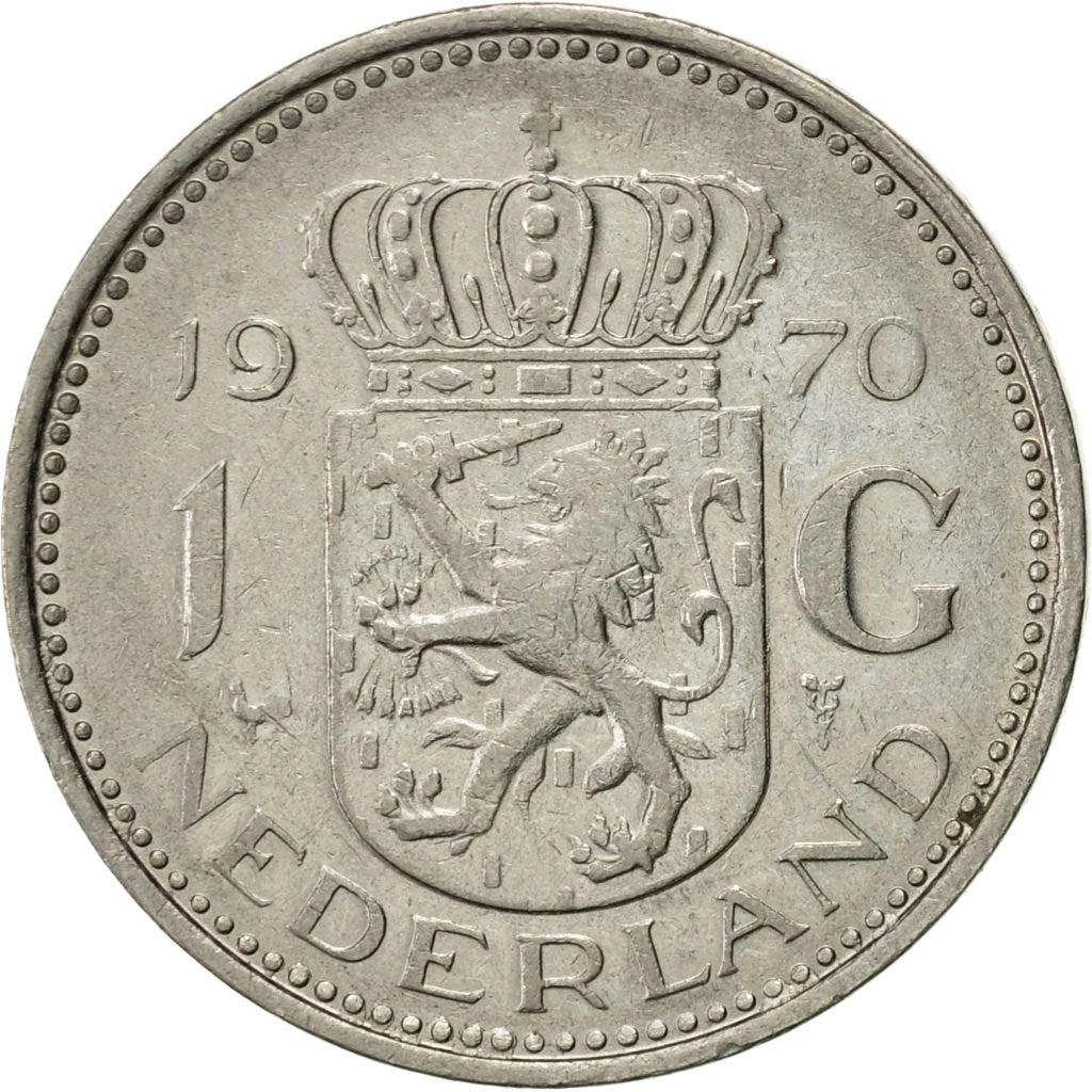 Moneda, Países Bajos, Juliana, Gulden, 1970, EBC, Níquel, KM:184a
