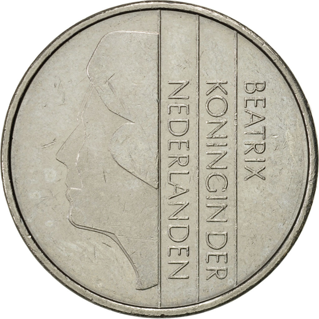 Coin, Netherlands, Beatrix, Gulden, 1986, AU(50-53), Nickel, KM:205