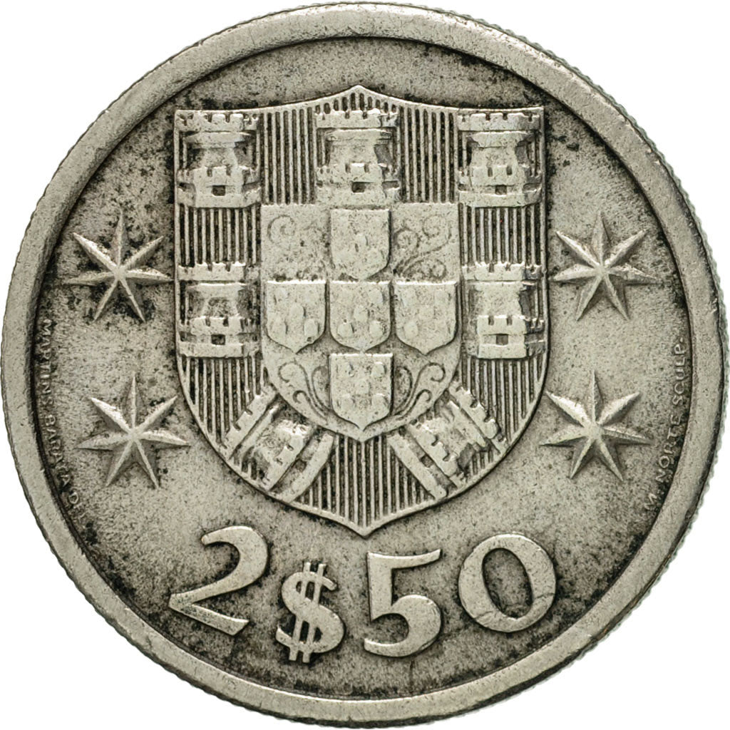 Münze, Portugal, 2-1/2 Escudos, 1965, SS+, Copper-nickel, KM:590