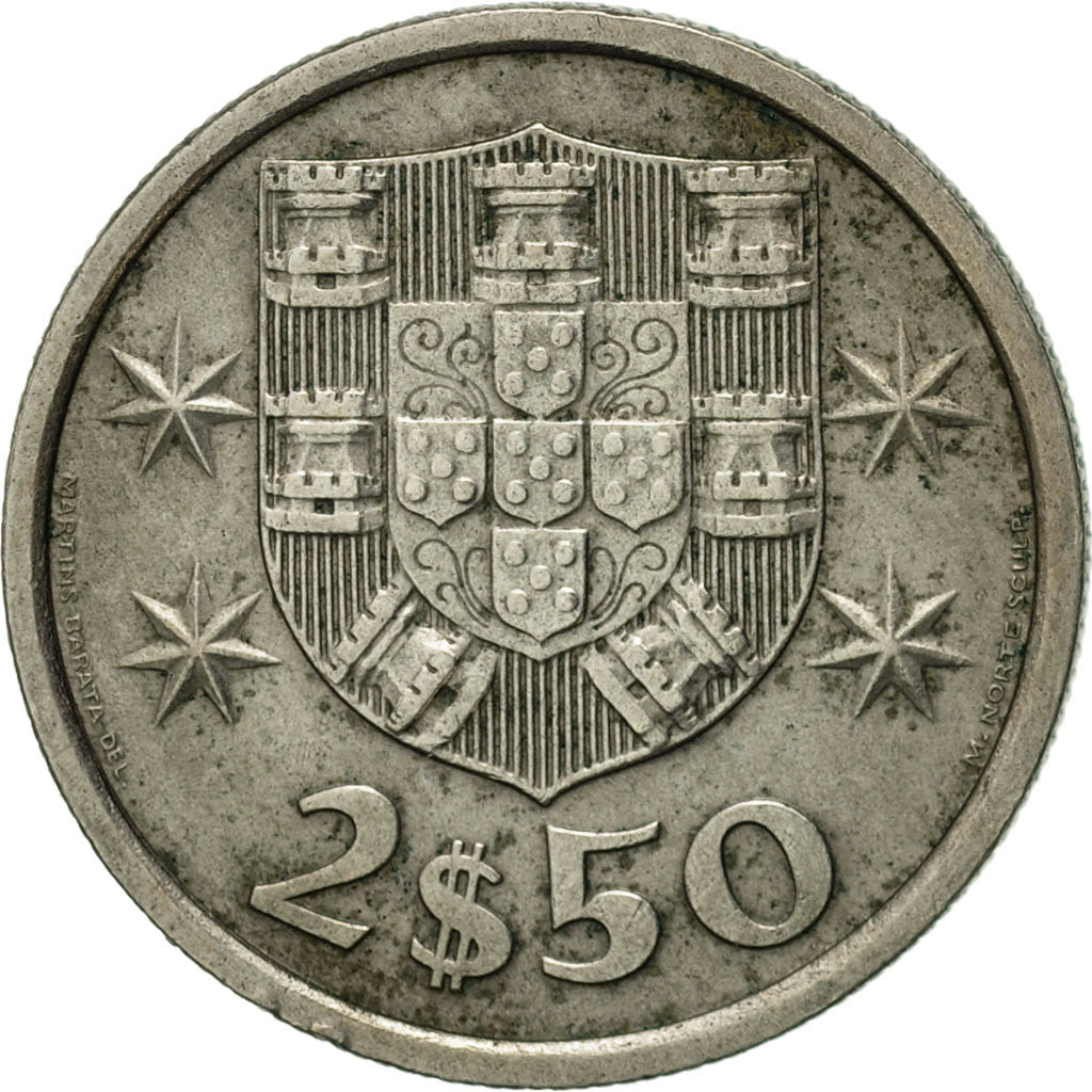 Coin, Portugal, 2-1/2 Escudos, 1981, AU(50-53), Copper-nickel, KM:590