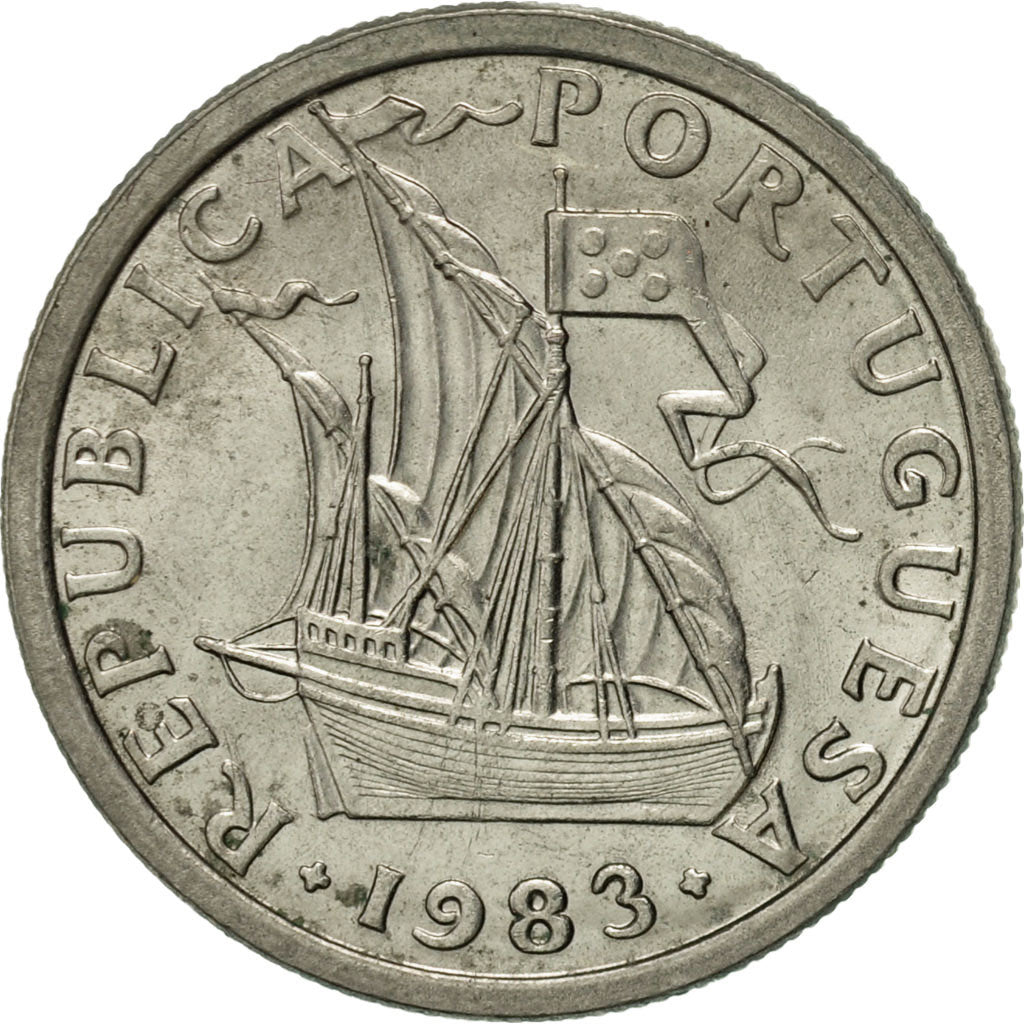 Moneta, Portogallo, 2-1/2 Escudos, 1983, BB+, Rame-nichel, KM:590