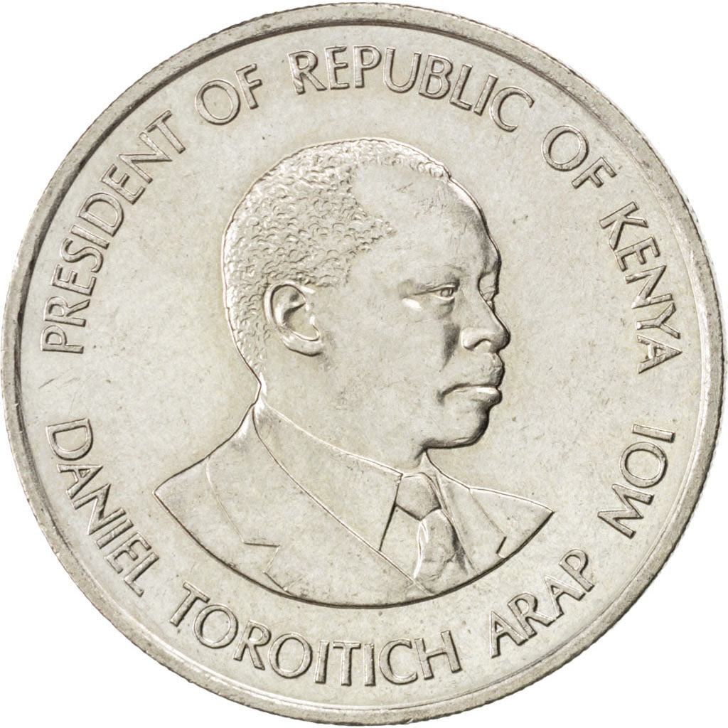KENYA, Shilling, 1989, British Royal Mint, KM #20, MS(60-62), Copper-Nickel,...