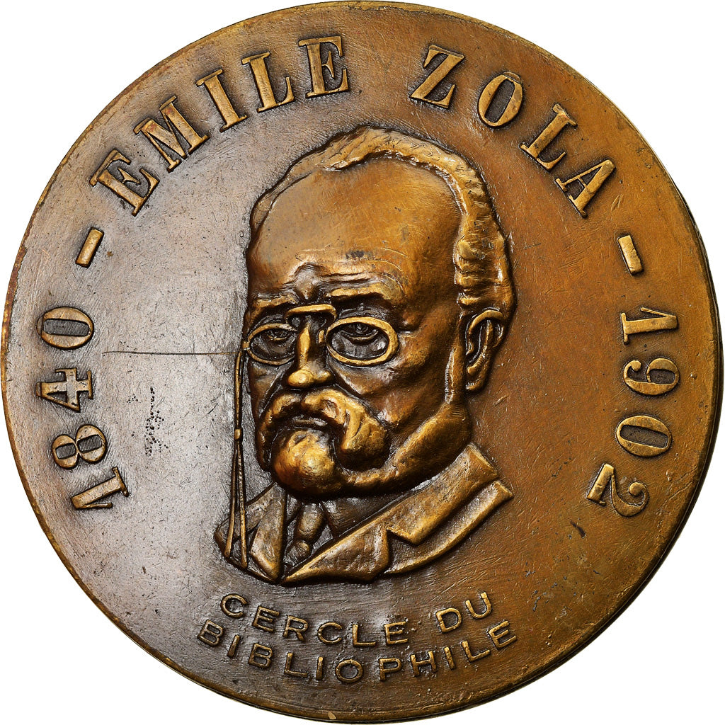 Frankrijk, Medaille, Emile Zola, Cercle du Bibliophile, PR, Bronze