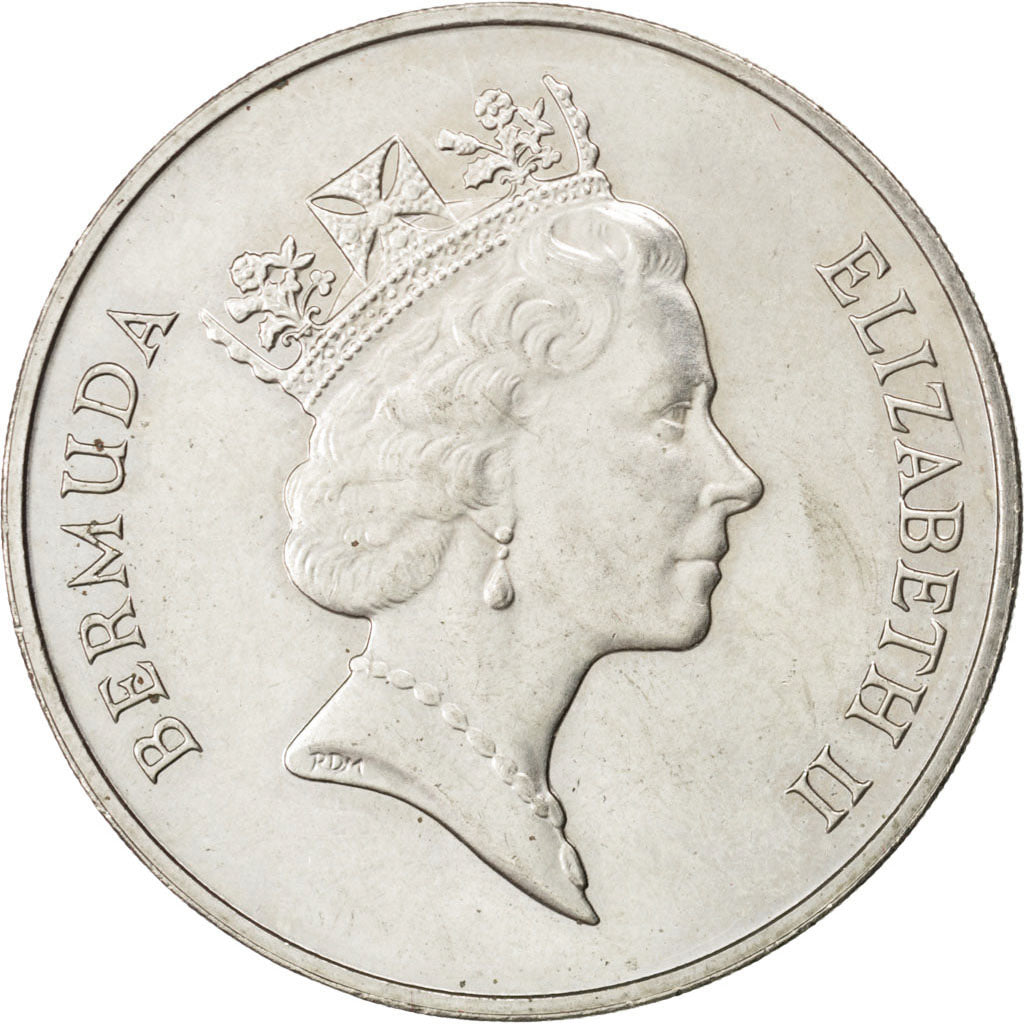 BERMUDA, Dollar, 1987, KM #52, MS(60-62), Copper-Nickel, 38.5, 28.28