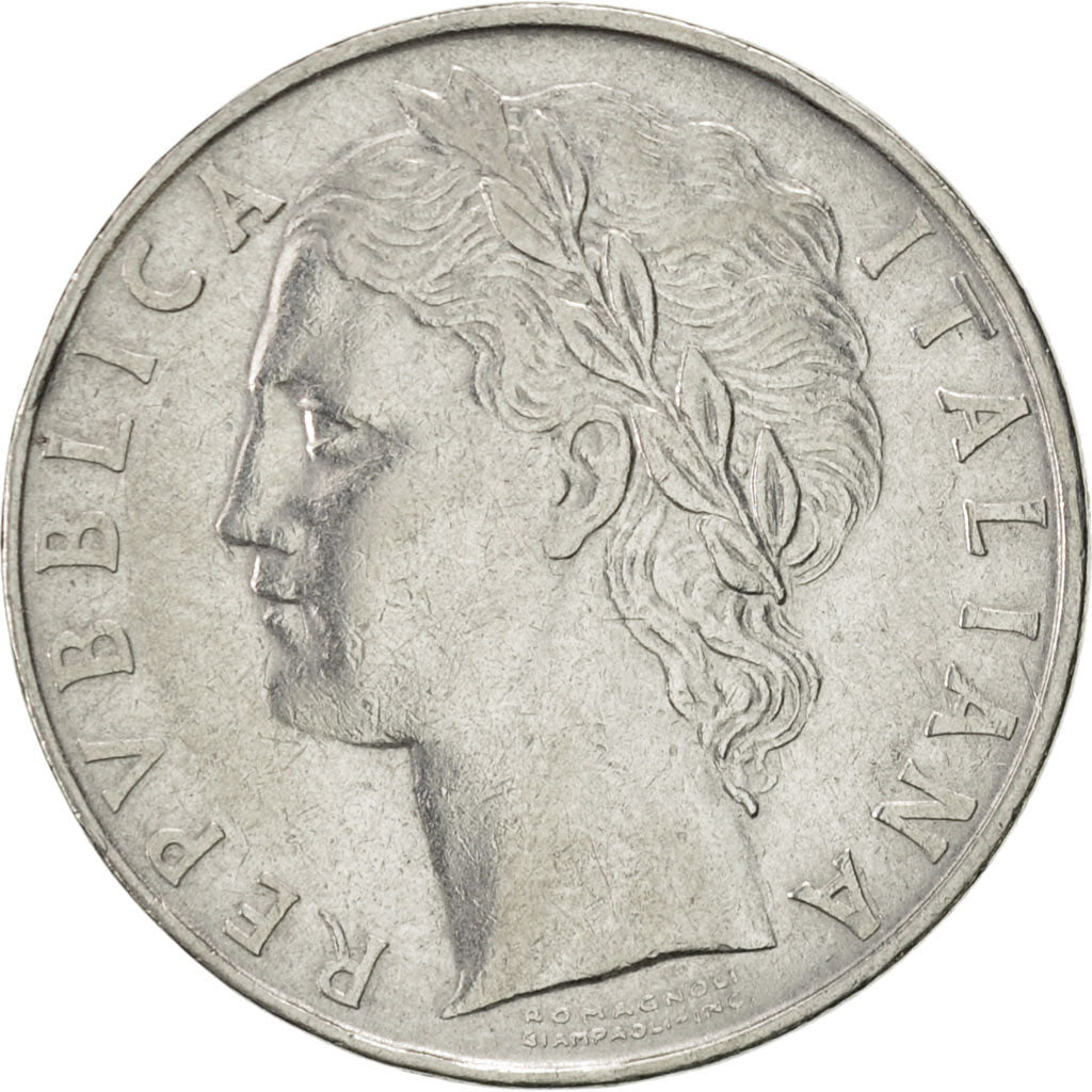 Italy, 100 Lire, 1955, Rome, AU(55-58), Stainless Steel, KM:96.1