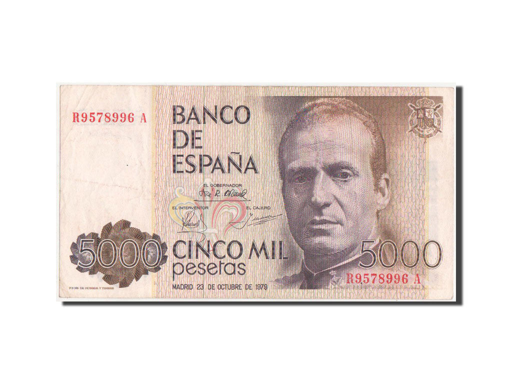 Spain, 5000 Pesetas, 1979, KM #160, 1979-10-23, EF(40-45), R9578996A