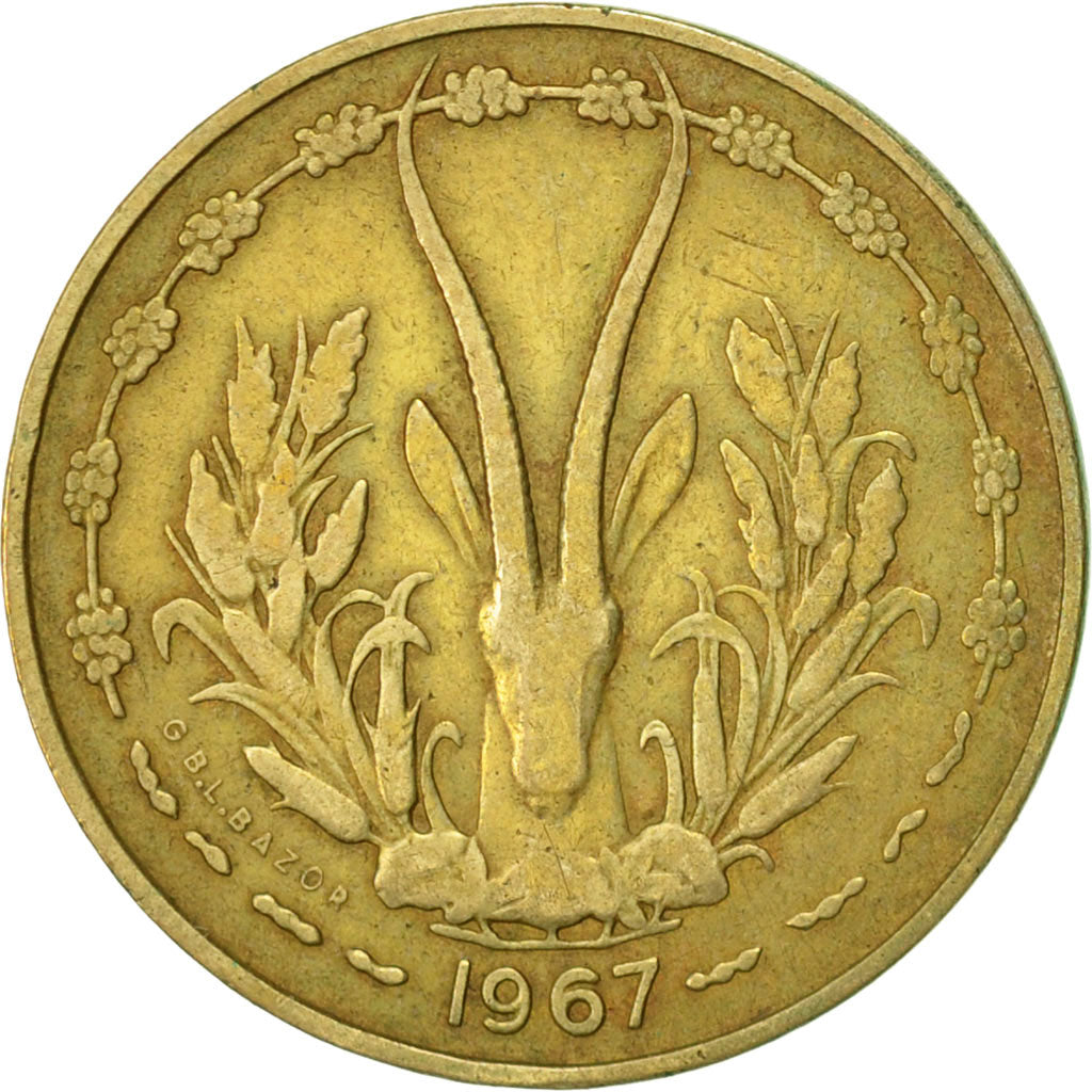 Coin, West African States, 10 Francs, 1967, Paris, EF(40-45)