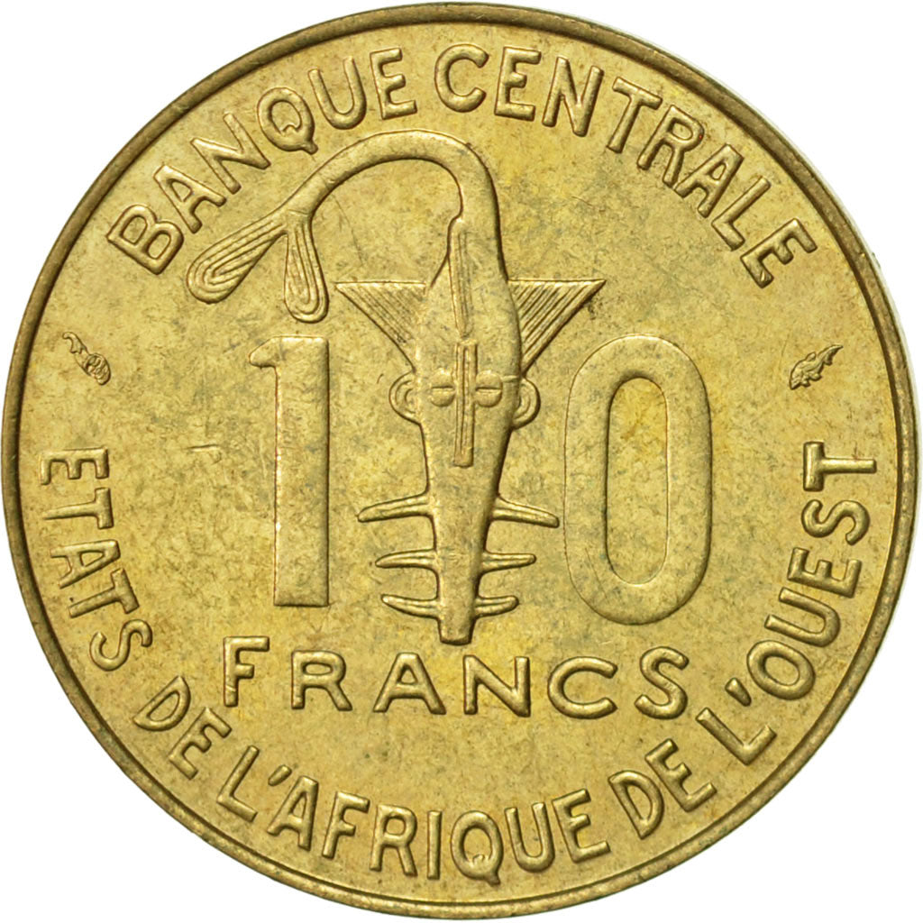 Moneta, Stati dell'Africa occidentale, 10 Francs, 1989, Paris, BB