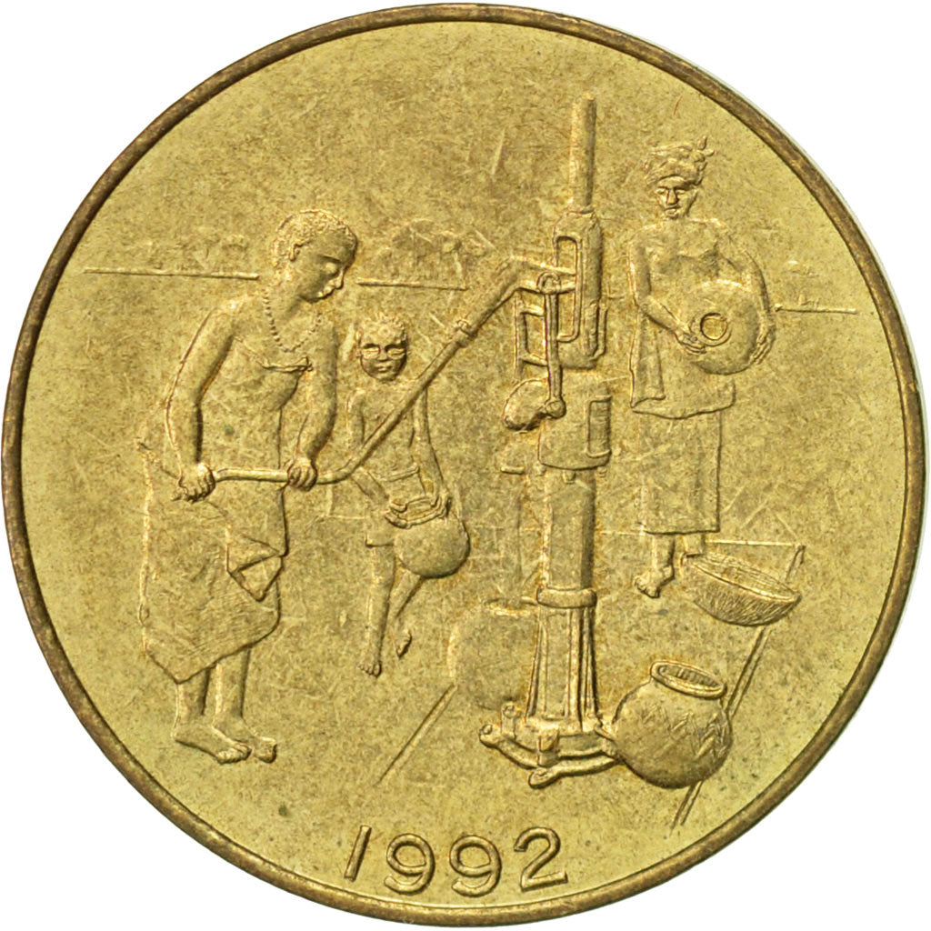 Coin, West African States, 10 Francs, 1992, Paris, EF(40-45), Aluminum-Bronze