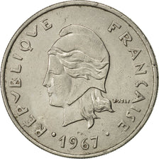 Coin, French Polynesia, 20 Francs, 1967, Paris, AU(55-58), Nickel, KM:6