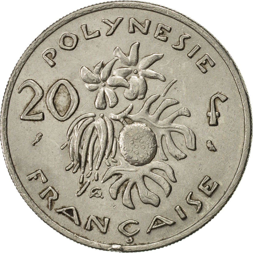 Coin, French Polynesia, 20 Francs, 1967, Paris, AU(55-58), Nickel, KM:6