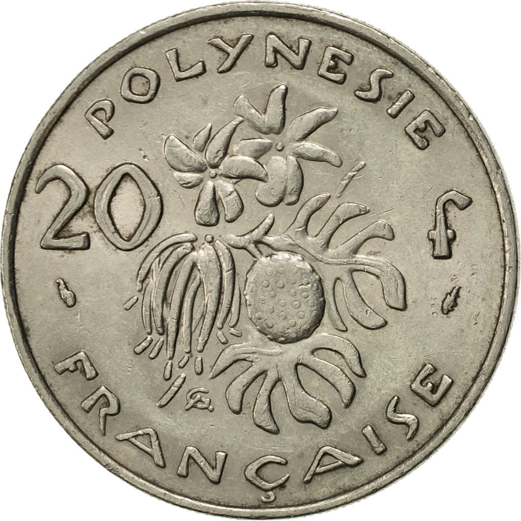 Coin, French Polynesia, 20 Francs, 1975, Paris, AU(55-58), Nickel, KM:9