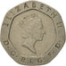 Coin, Great Britain, Elizabeth II, 20 Pence, 1988, EF(40-45), Copper-nickel