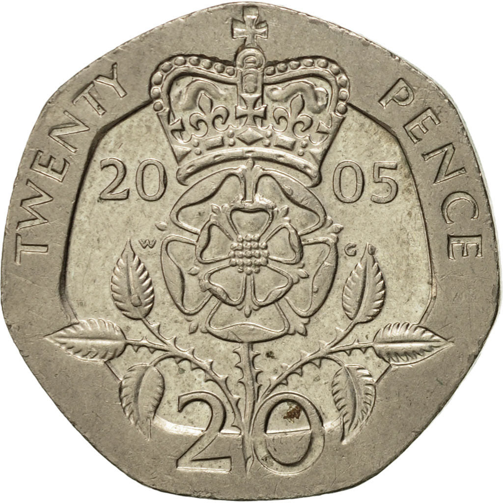 Moneda, Gran Bretaña, Elizabeth II, 20 Pence, 2005, MBC+, Cobre - níquel