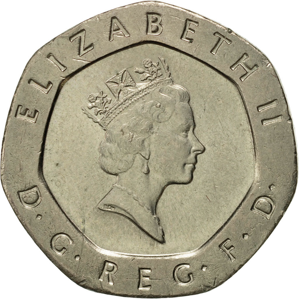 Monnaie, Grande-Bretagne, Elizabeth II, 20 Pence, 1989, TTB+, Copper-nickel