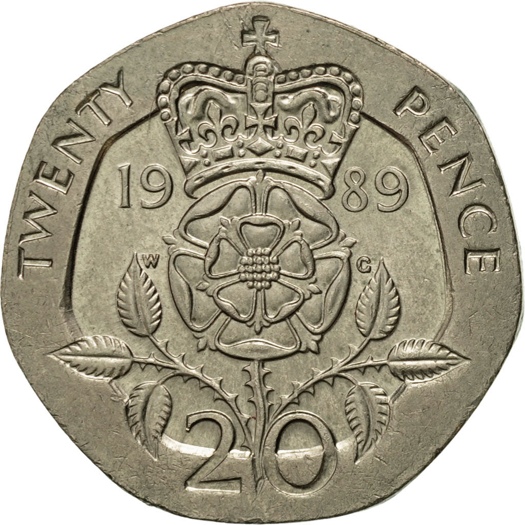 Monnaie, Grande-Bretagne, Elizabeth II, 20 Pence, 1989, TTB+, Copper-nickel