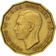 Coin, Great Britain, George VI, 3 Pence, 1940, AU(50-53), Nickel-brass, KM:849