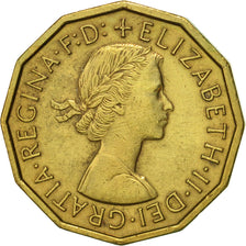 Coin, Great Britain, Elizabeth II, 3 Pence, 1960, AU(50-53), Nickel-brass