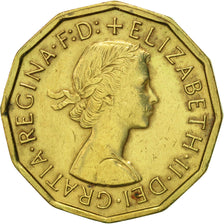 Monnaie, Grande-Bretagne, Elizabeth II, 3 Pence, 1961, TTB+, Nickel-brass