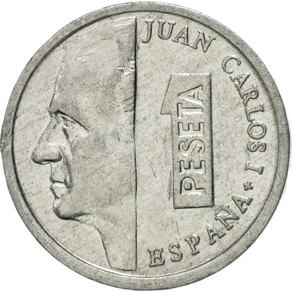 Münze, Spanien, Juan Carlos I, Peseta, 1990, VZ, Aluminium, KM:832