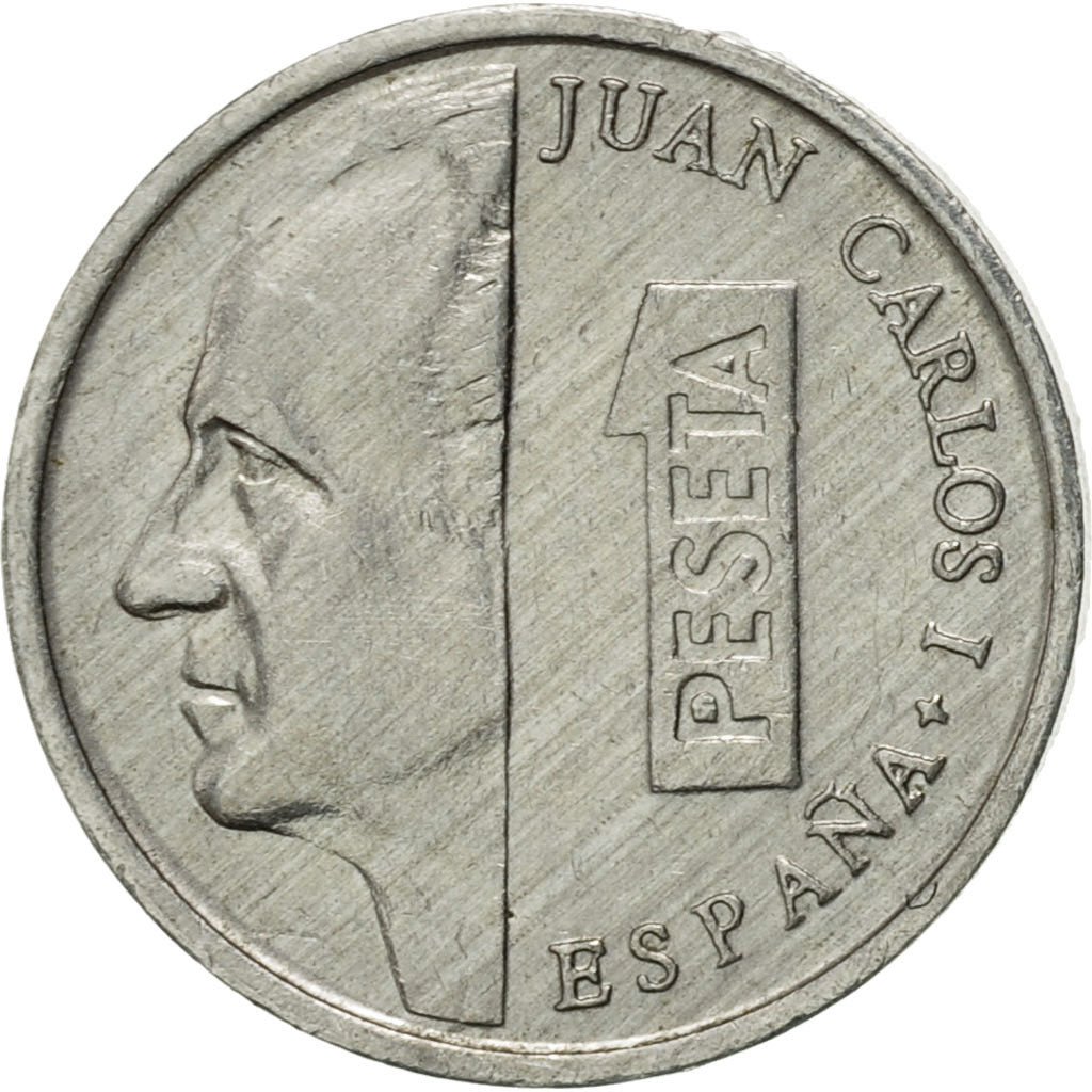 Spain, Juan Carlos I, Peseta, 1996, AU(55-58), Aluminum, KM:832