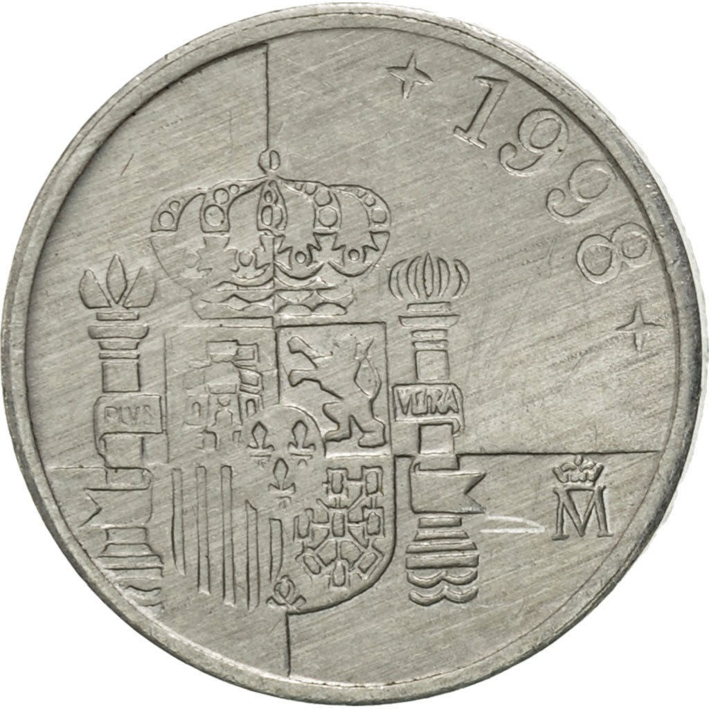 Münze, Spanien, Juan Carlos I, Peseta, 1998, VZ, Aluminium, KM:832