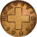 Munten, Zwitserland, Rappen, 1962, Bern, ZF+, Bronze, KM:46