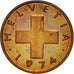 Coin, Switzerland, Rappen, 1974, Bern, AU(50-53), Bronze, KM:46