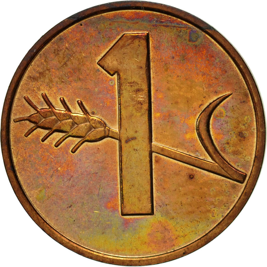 Coin, Switzerland, Rappen, 1974, Bern, AU(50-53), Bronze, KM:46